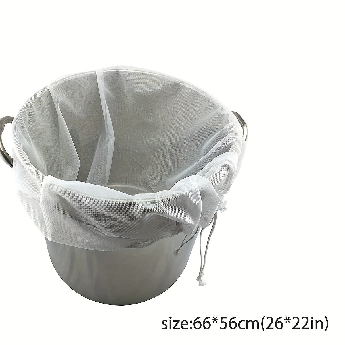 Katta sig'imli filtr sumkasi 66.04x55.88 sm o'lchamda, uy pivo ishlab chiqaruvchilari uchun pivo va soya sutini filtrlaydigan tarzda mo'ljallangan. Qayta ishlatiladigan va qulay.