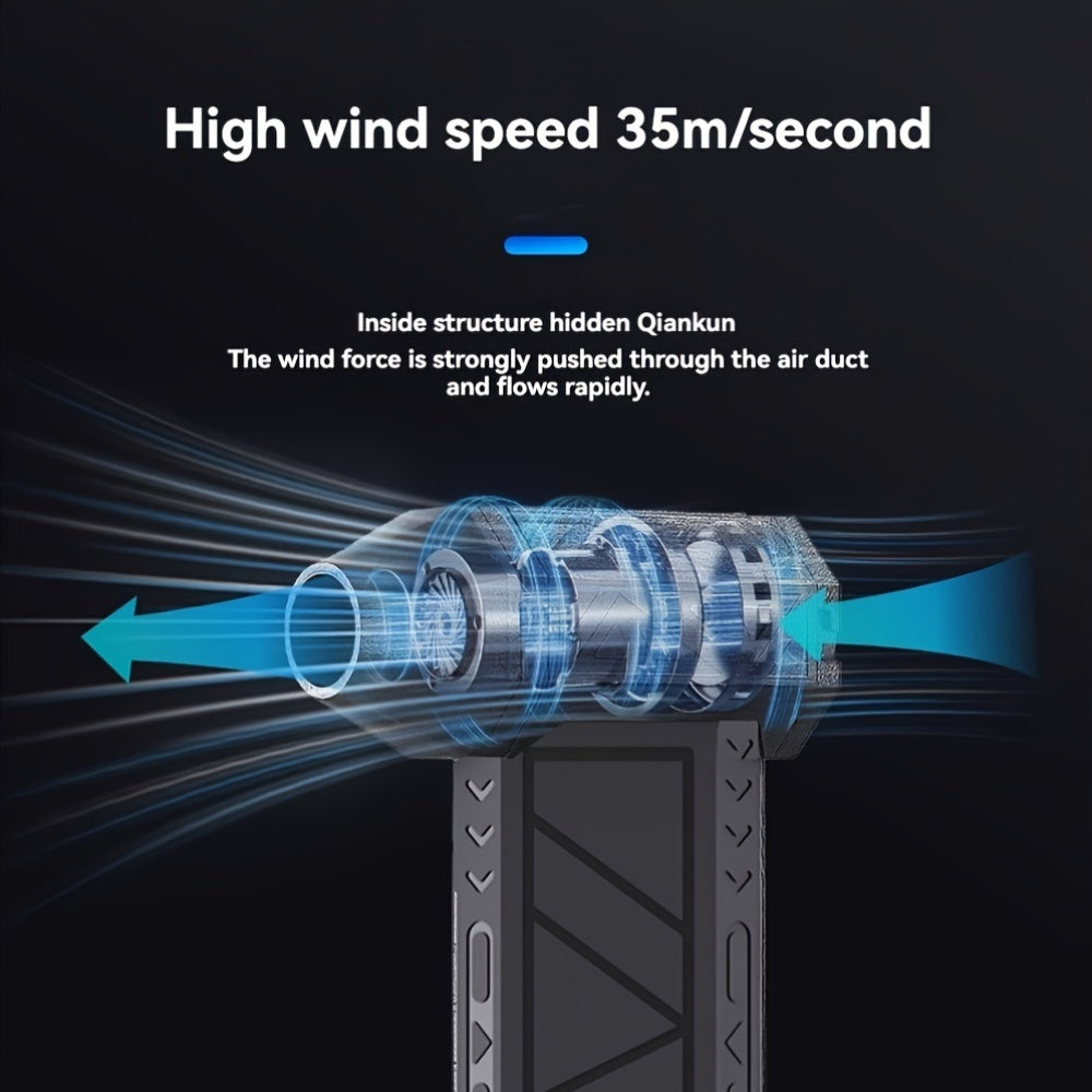 USB Rechargeable Handheld Fan with 130000RPM Brushless Motor for Camping and Outdoor Use