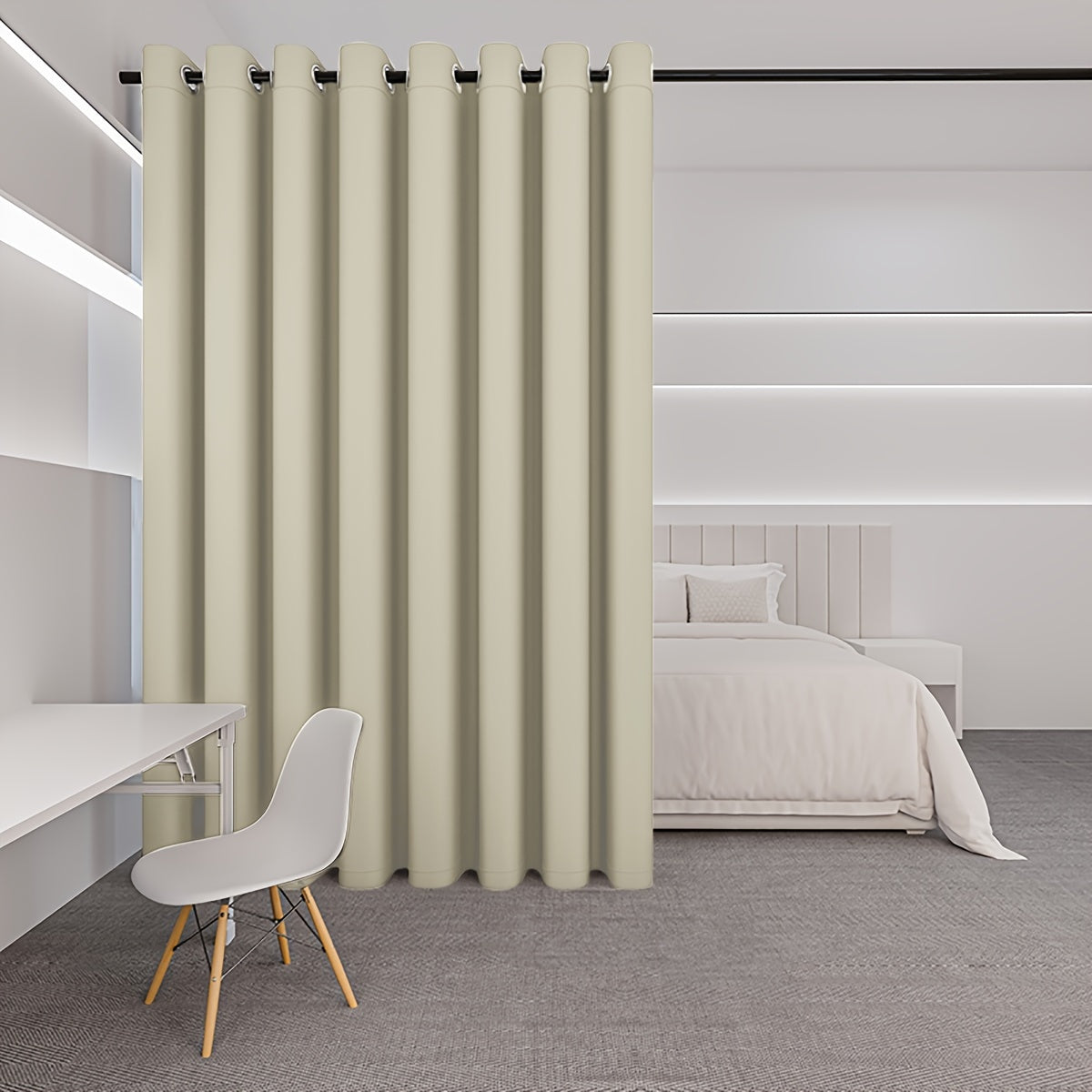 Blackout Room Divider Curtain for Living Room Bedroom Wall Privacy Grommet Panel