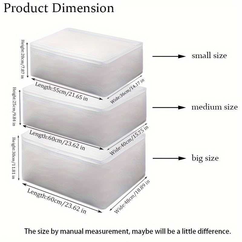 2 ta suv o'tkazmaydigan, chang o'tkazmaydigan, yostiq va ko'rpalarni saqlash sumkasi, oq rang