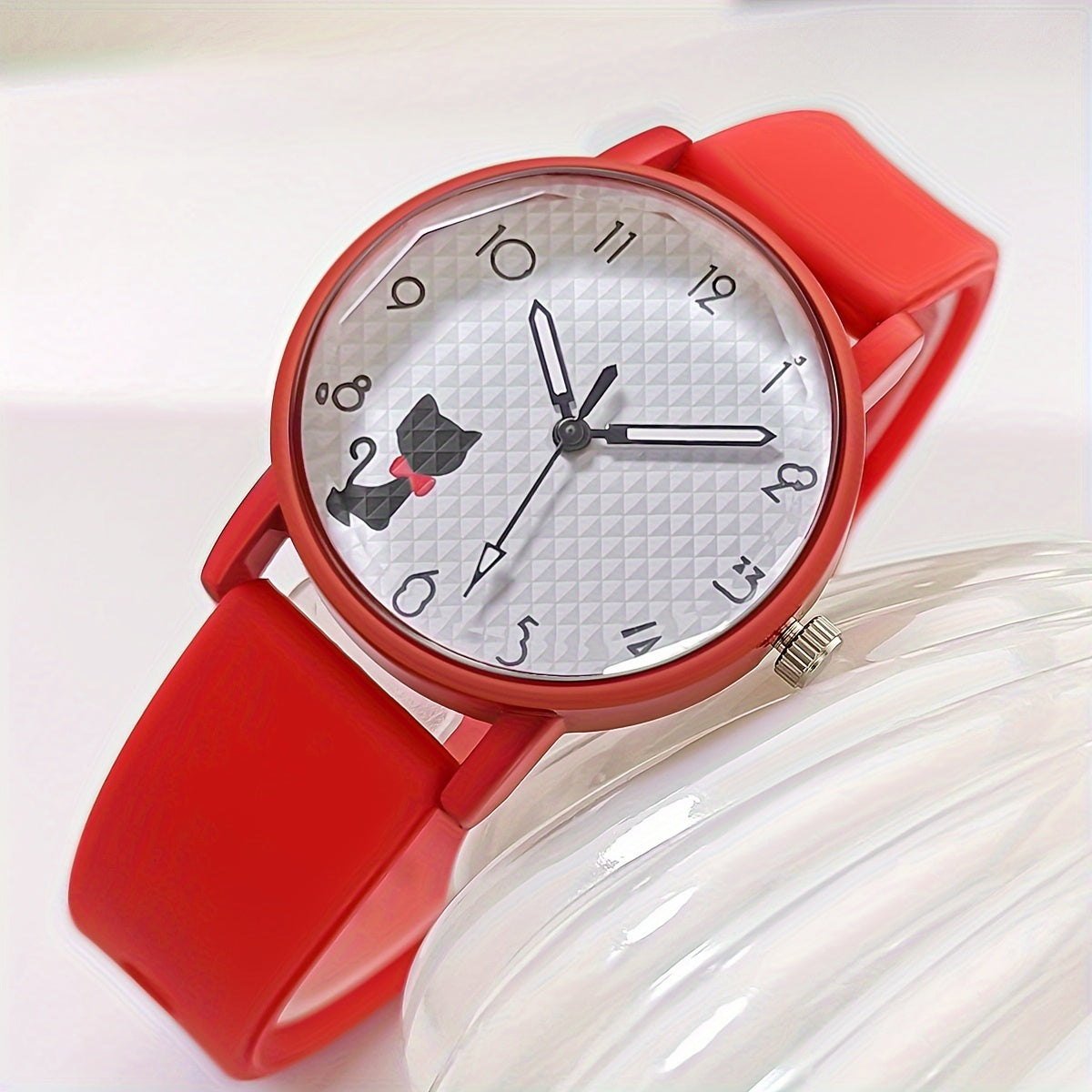 Women's Quartz Watch with Silicone Strap for Casual Street Sports