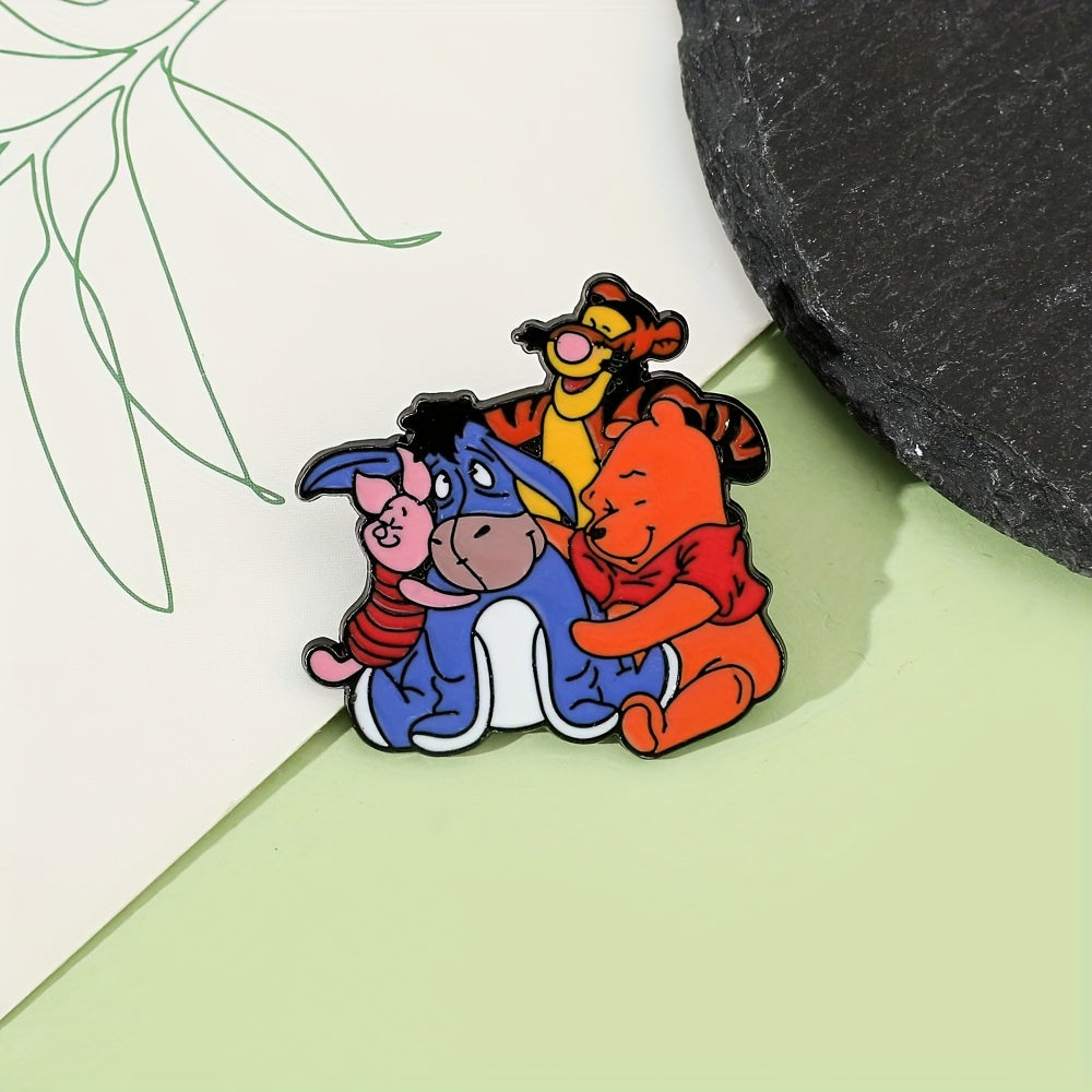 Set of 3 Enamel Brooch Pins Cartoon Character Badges for Clothing and Backpacks