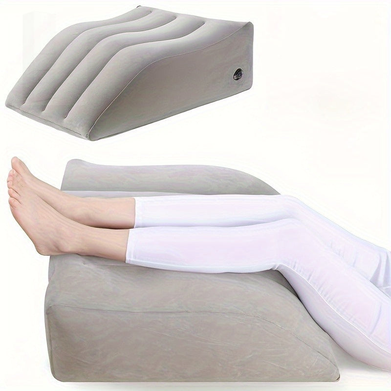 Inflatable Leg Pillow Polyester with Storage Nozzle for Comfort and Recovery