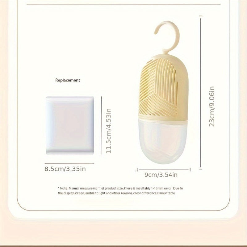 Reusable ABS Plastic Hangable Dehumidifier for Closet Moisture Control