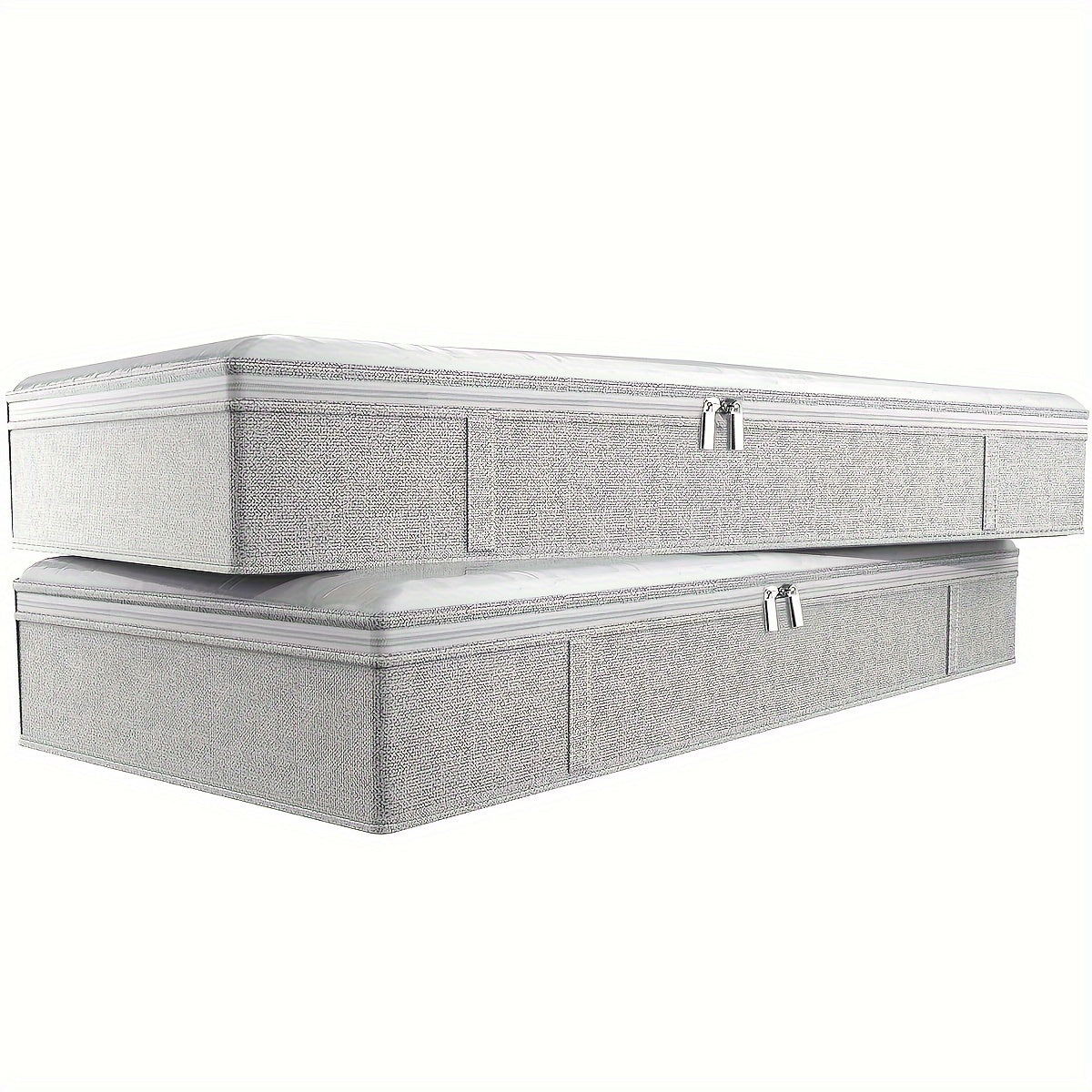 Large Capacity Foldable Under Bed Storage Box with Handles for Clothes and Linens