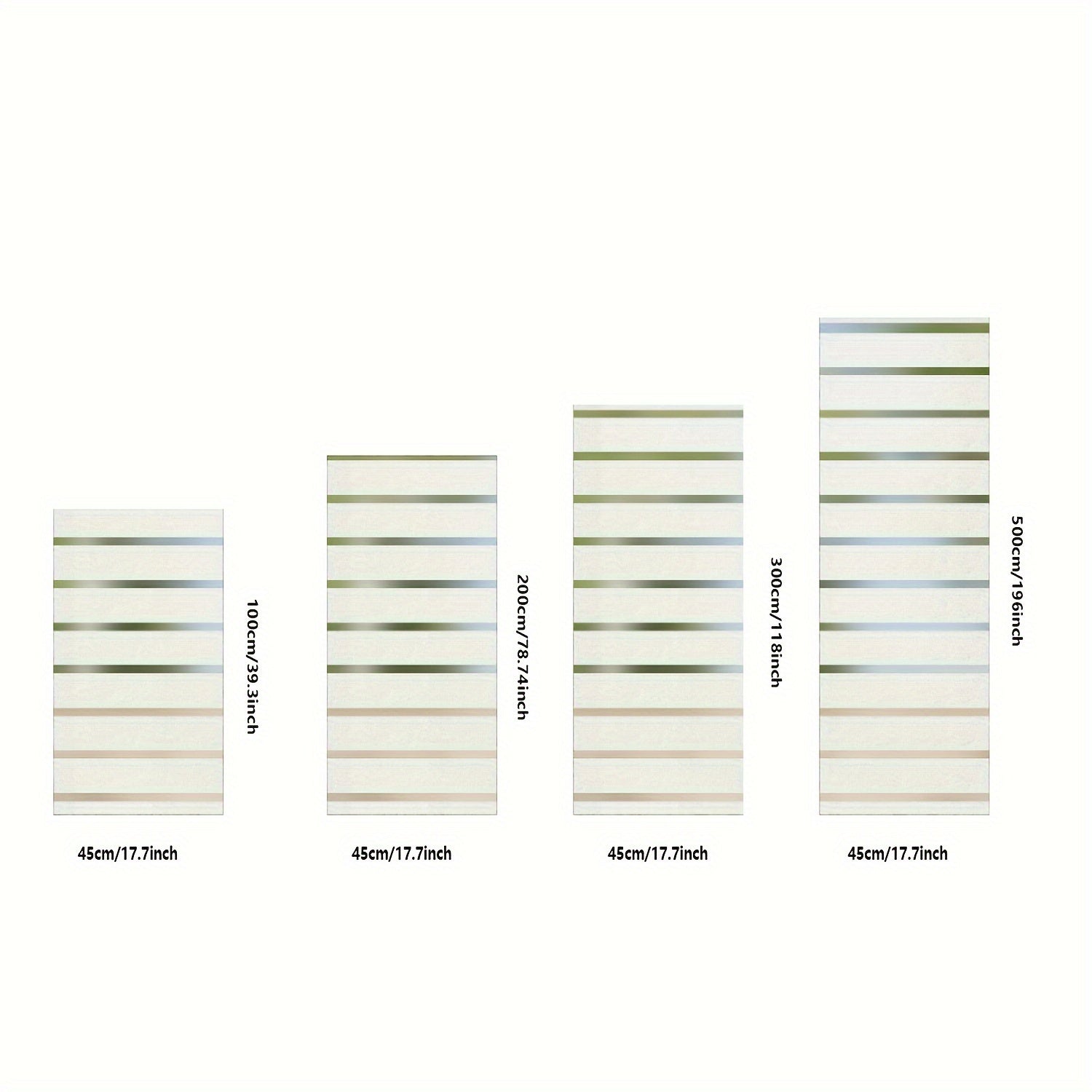 Half Inch Striped Anti-Peeping Glass Film Waterproof Adhesive Window Sticker