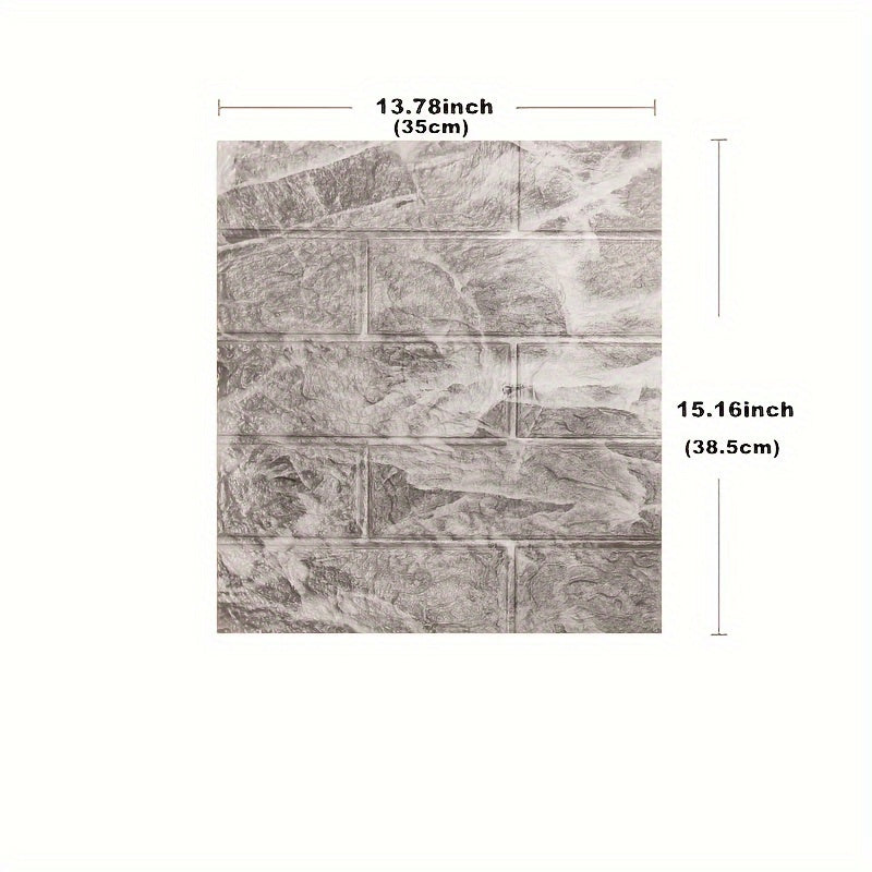 3D Wall Tile Stickers Self-Adhesive Waterproof Brick Pattern for Kitchen Bathroom Living Room Corridor 20/50/100 pcs