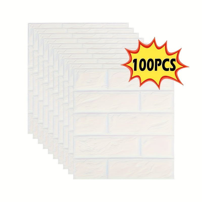 3D Stereo Brick Wall Stickers Waterproof Oilproof Self-Adhesive Indoor Decor 20 50 100 Pieces