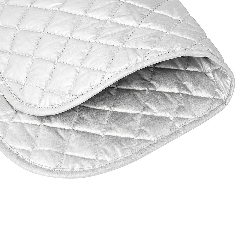 Silver Coated Cotton Ironing Board with Heat Resistant Pad for Hotels Dorms and Desktop Use