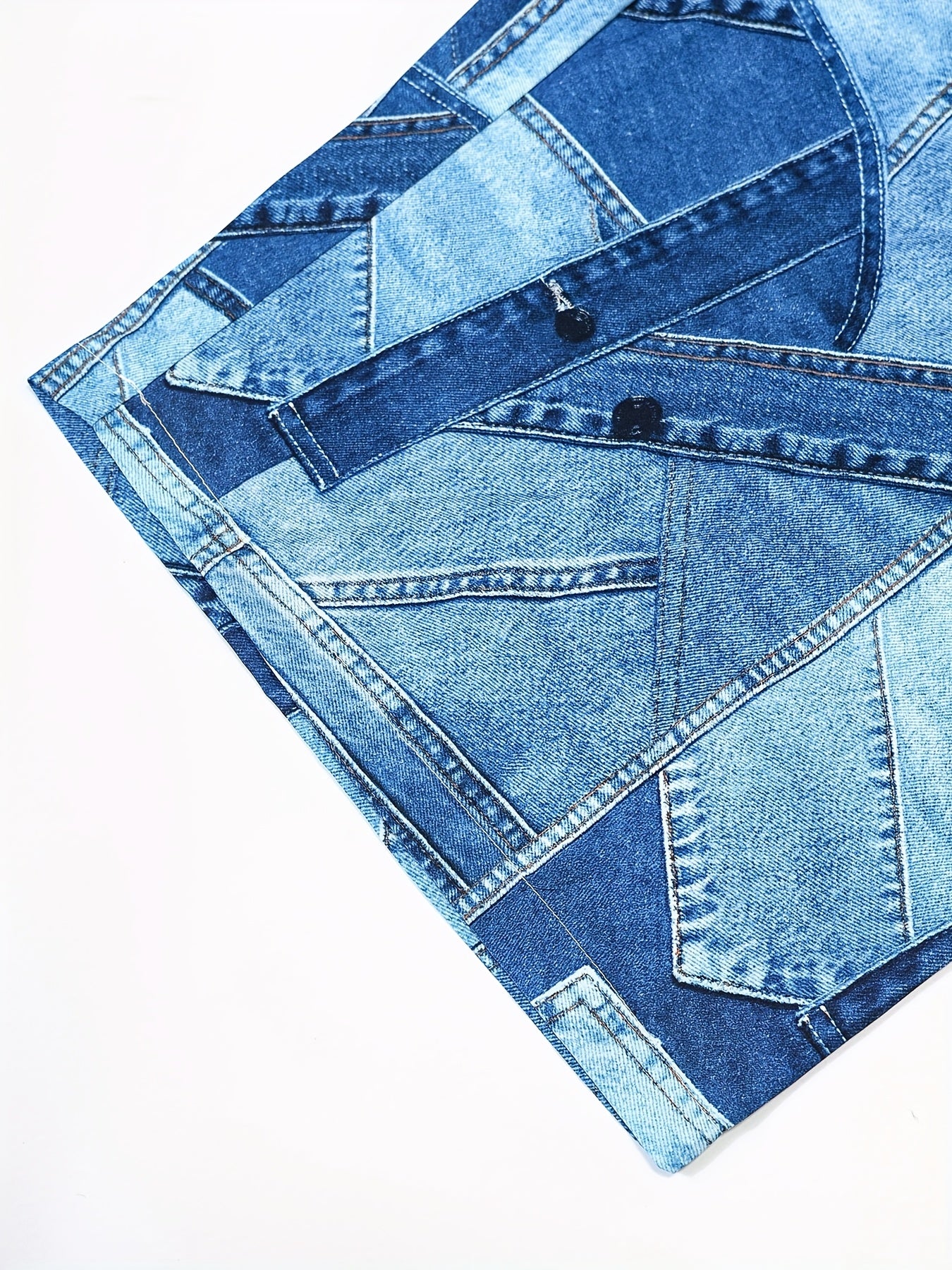 Шорты женские джинсовые с принтом, повседневные, с эластичным поясом, летние пляжные