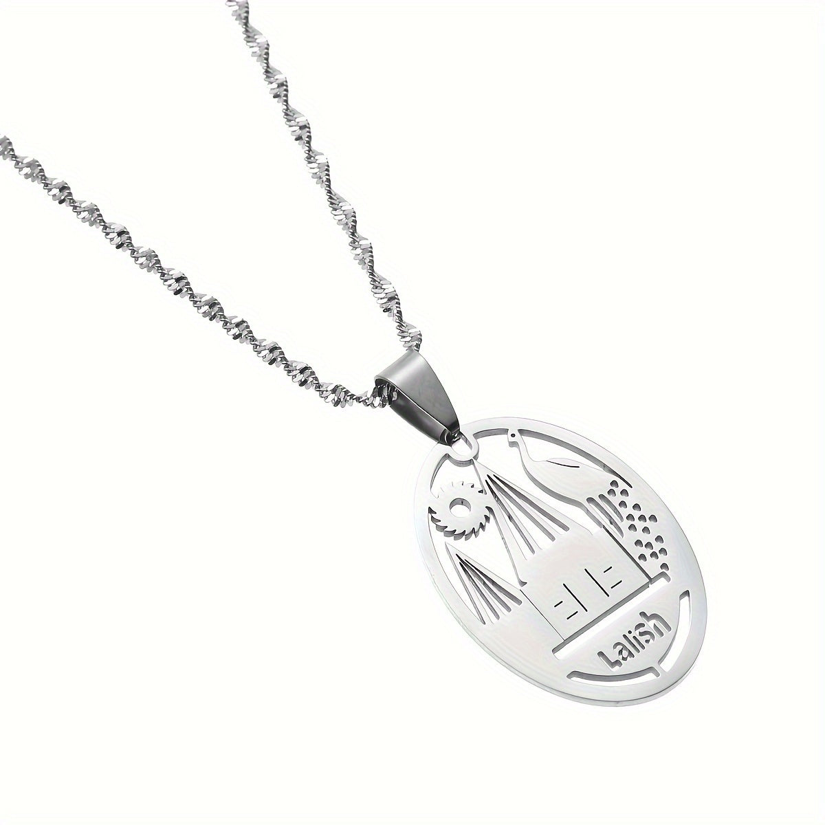 Lalish Ma'bad Pendanti - Nikelga chidamli po'lat, Ayollar uchun an'anaviy va oddiy dizayn - Har kuni kiyish va maxsus tadbirlar uchun ideal