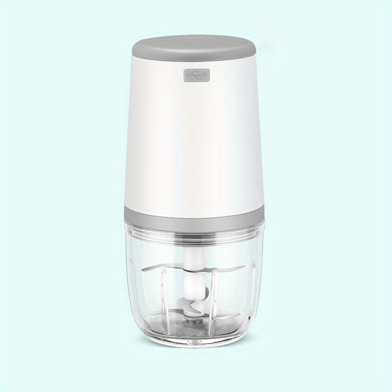 Electric Meat Grinder and Food Processor 600ML Glass Cup Rechargeable 148W