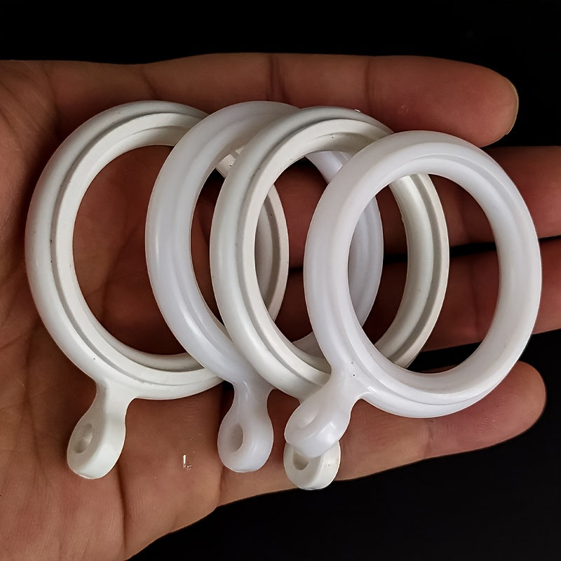 20 Durable Plastic Curtain Hooks Reinforced Rings for Bed Curtains and Drapes