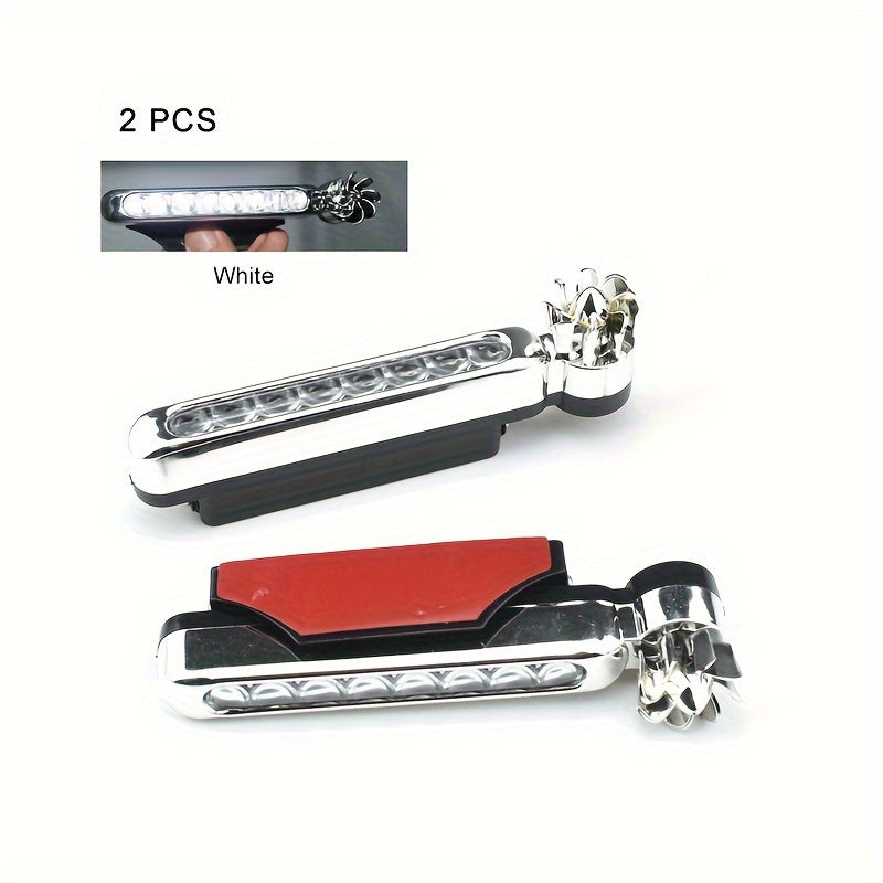 Lámparas decorativas de ventilador LED para coche 2 piezas, de rotación impulsada por el viento