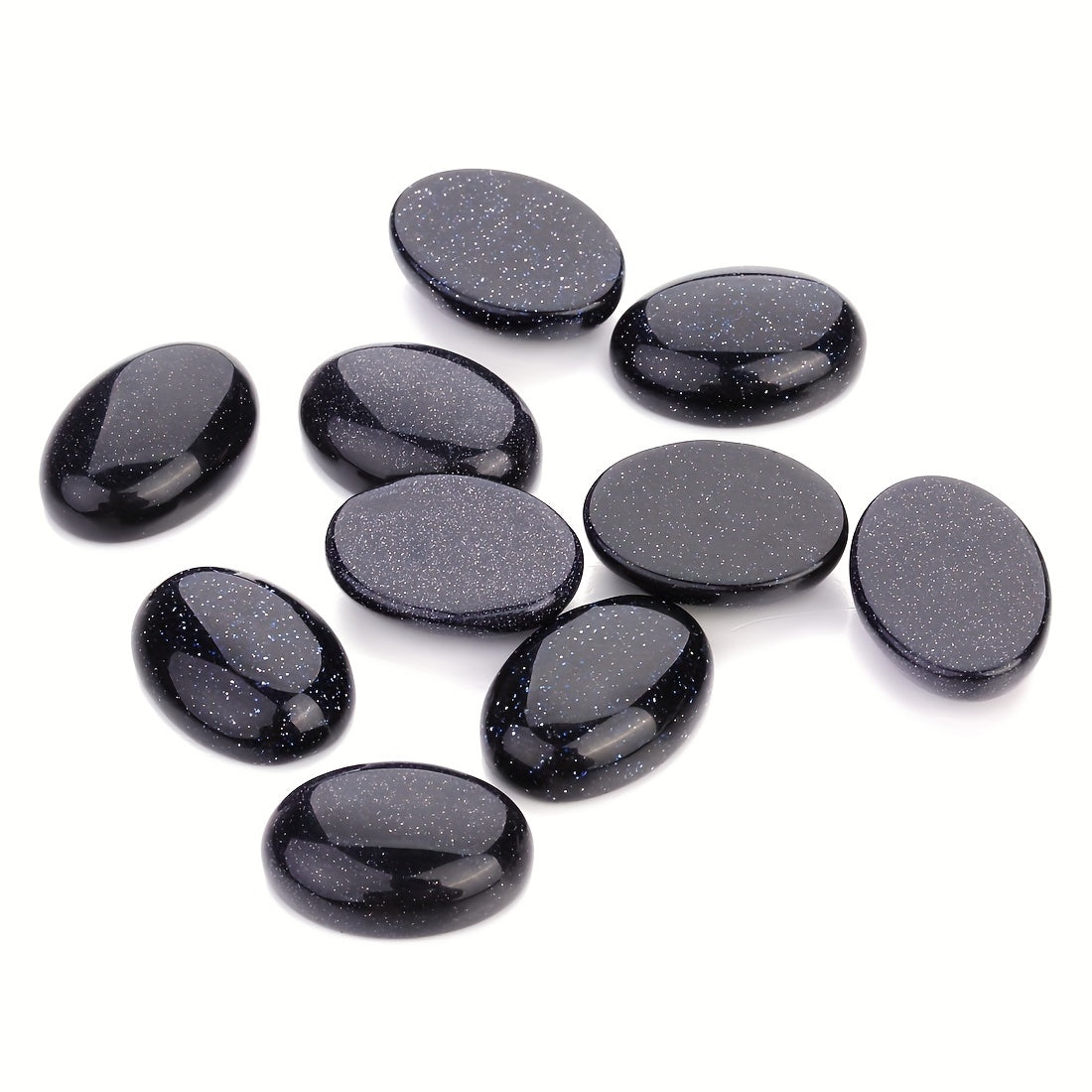 Set of 10 Natural Oval Agate Flatback Gemstone Cabochons 10x14mm 18x13mm for Jewelry Making