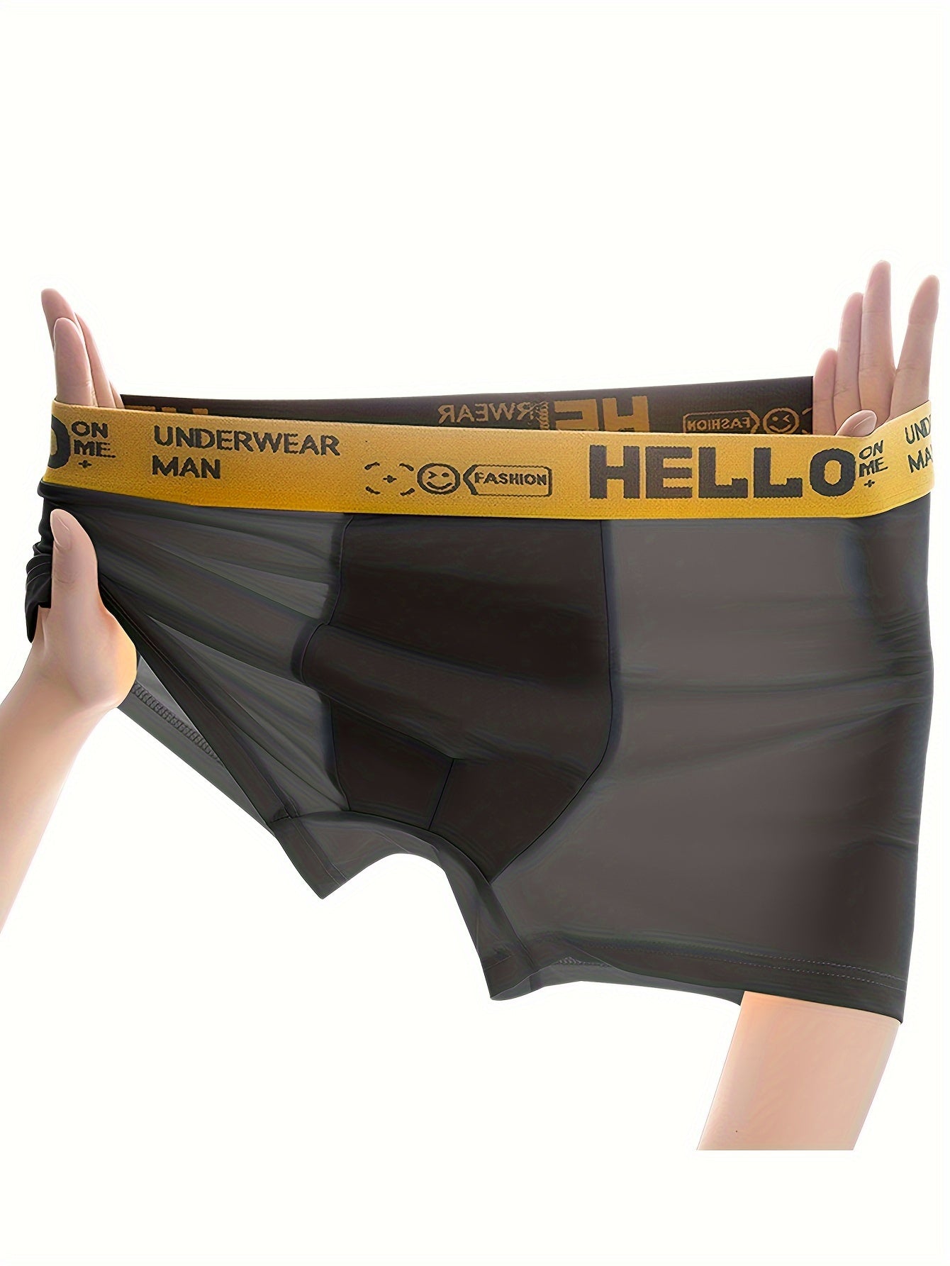 Pack de 5 o 10 calzoncillos bóxer cortos de poliéster de color sólido para hombre