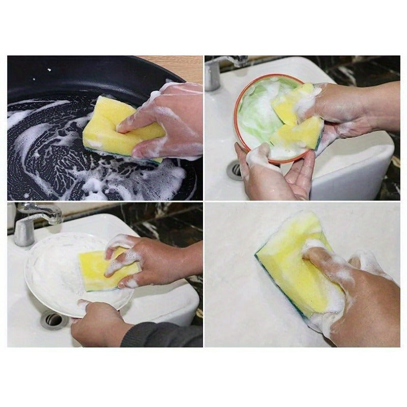 Esponja de lavado de platos súper absorbente con espátula y cepillo de óxido para limpiar grasa de cocina