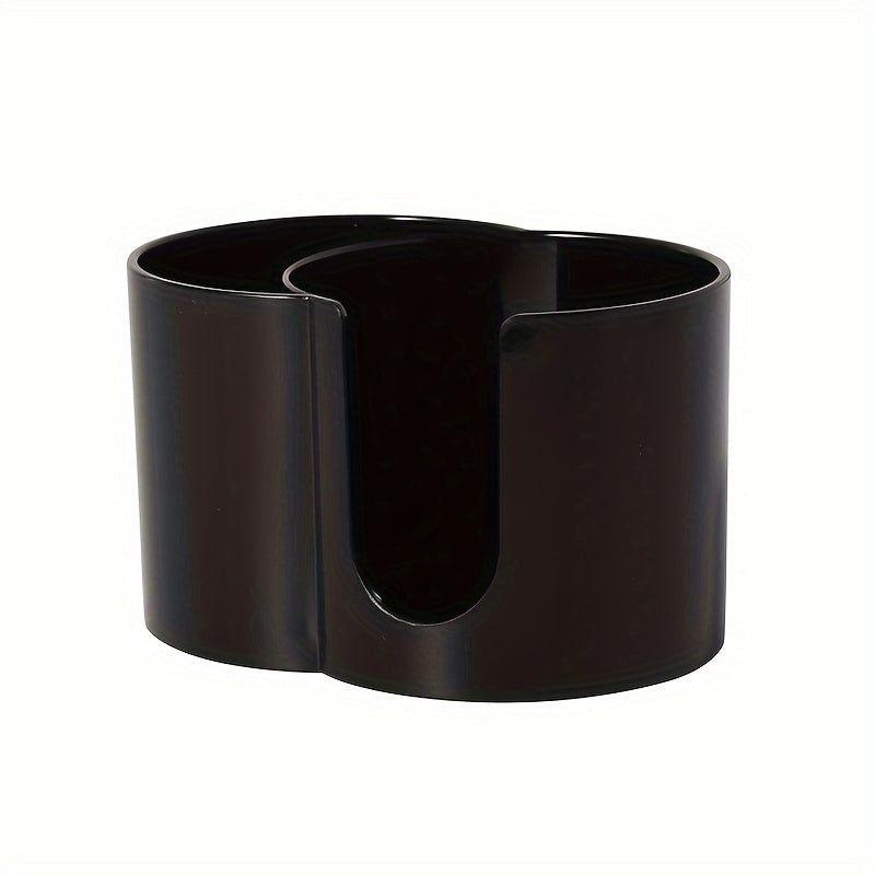 Organizador de maquillaje de plástico blanco con compartimentos dobles para almacenamiento en escritorio