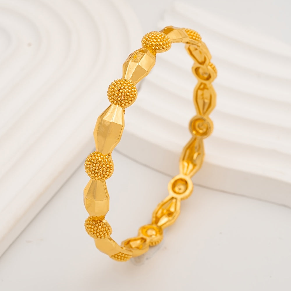 Set of 4 Dubai-Inspired Alloy Bangles for Women Ethnic Bridal Jewelry and Festive Occasions