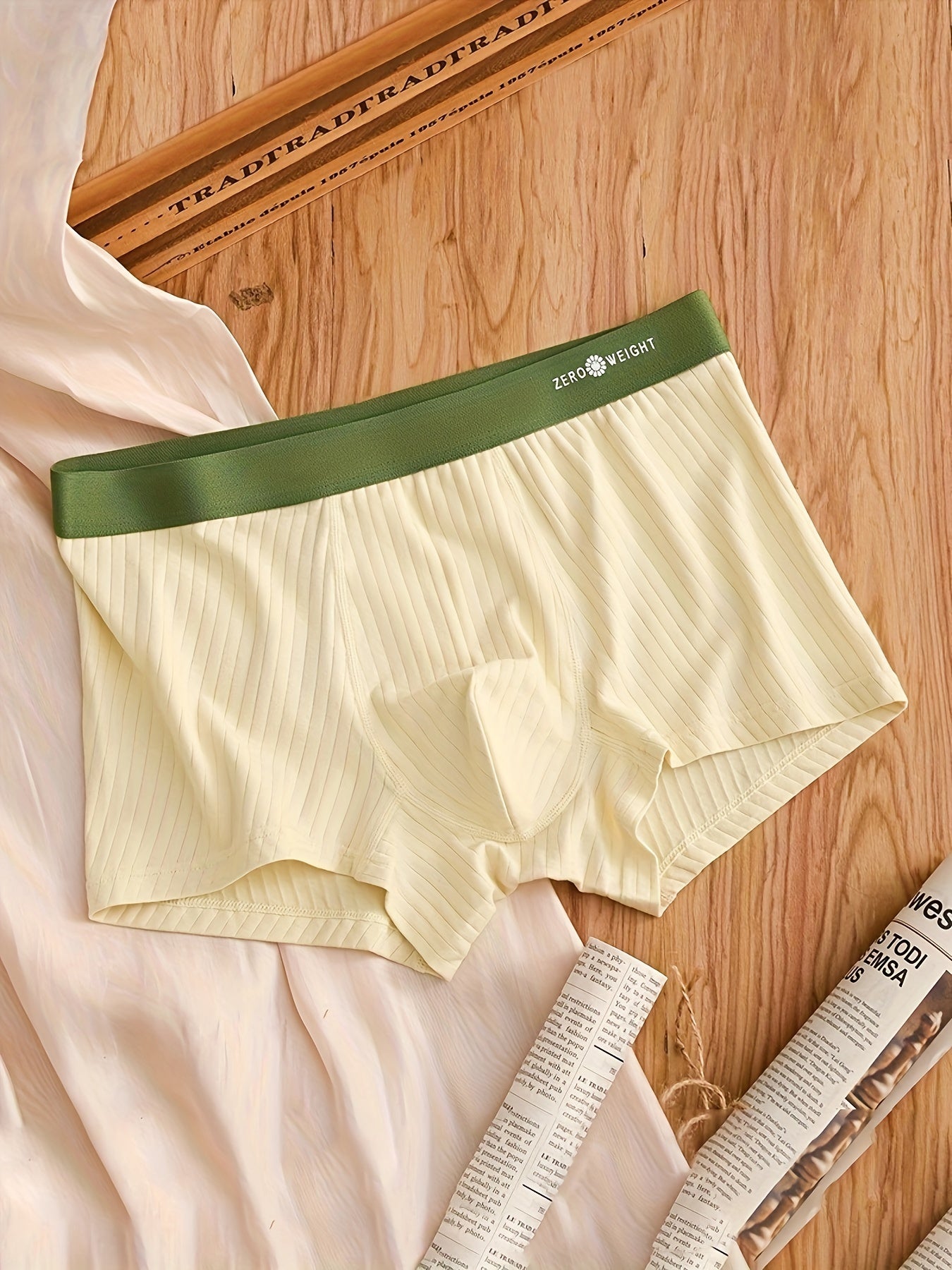 Men's Cotton Boxer Briefs Set of 4 Breathable Soft Stretch Solid Color Underwear