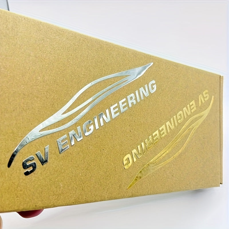 Maxsus elektroplatlangan yorliqlar, stikerlar, logotiplar, 50 ta set, oltin, kumush, 1.6-2 dyuym