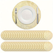 Gold Foil Mesh Round Placemats 33cm for Dining Weddings Parties Home Decor