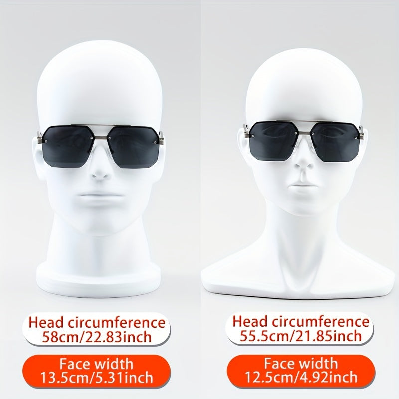 Casual Men Pilot Glasses Metal Frame PC Lenses Fashion Eyewear