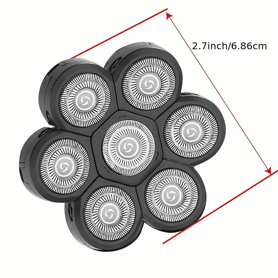 Заменяемые головки для электробритвы с 7 лезвиями для бритья головы и лица