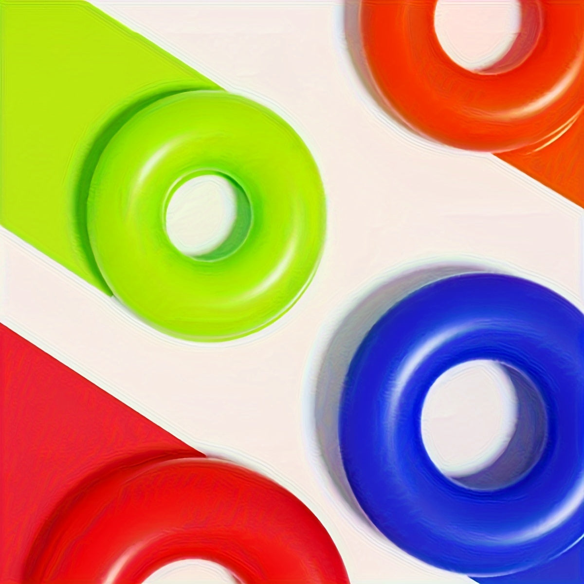 Bolalar uchun kamolot yoshidagi bolalar uchun kamalakni to'plash o'yinchoqlari 6 ta halqa rangli bloklar musiqa ta'limiy sovg'a