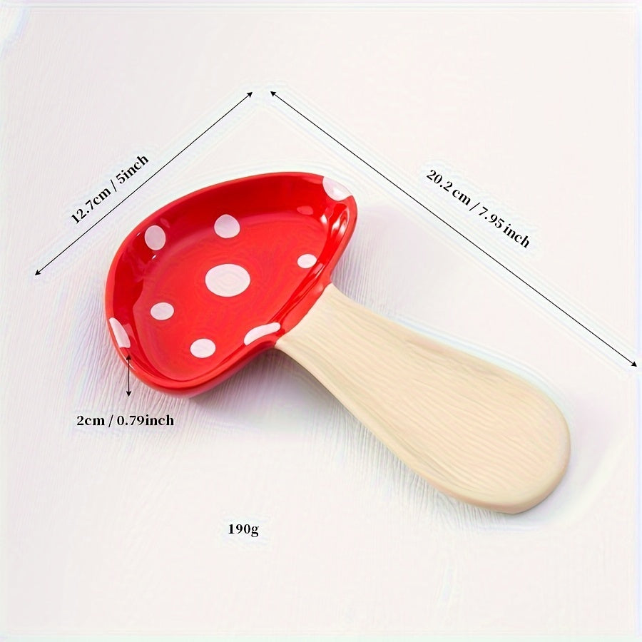 Ceramic Mushroom Spoon Rest High Temperature Resistant Cute Kitchenware Gift