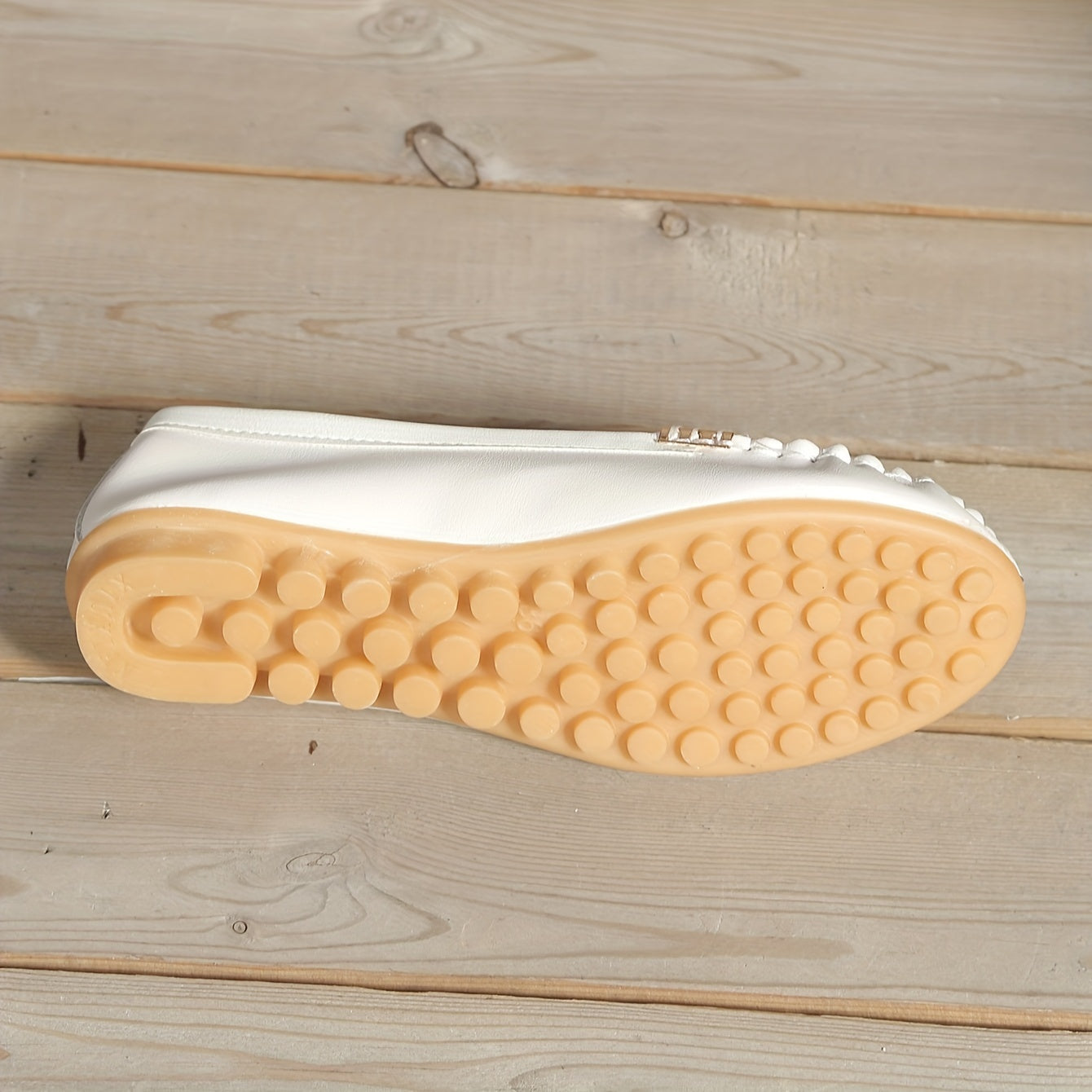 Women's Casual Flat Loafers Rubber Sole Slip-On Shoes Menopause Comfortable