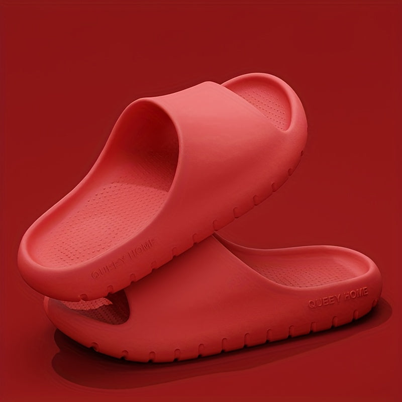 Women's Solid Color Slides Open Toe Indoor Bathroom Shoes