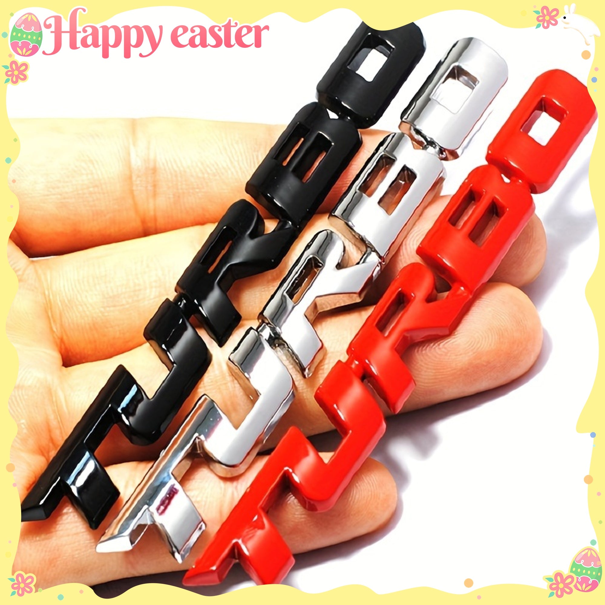 Avtomobil metall shlyuzli stiker emblema avtomobil dekali orqa eshik uchun kumush qora qizil