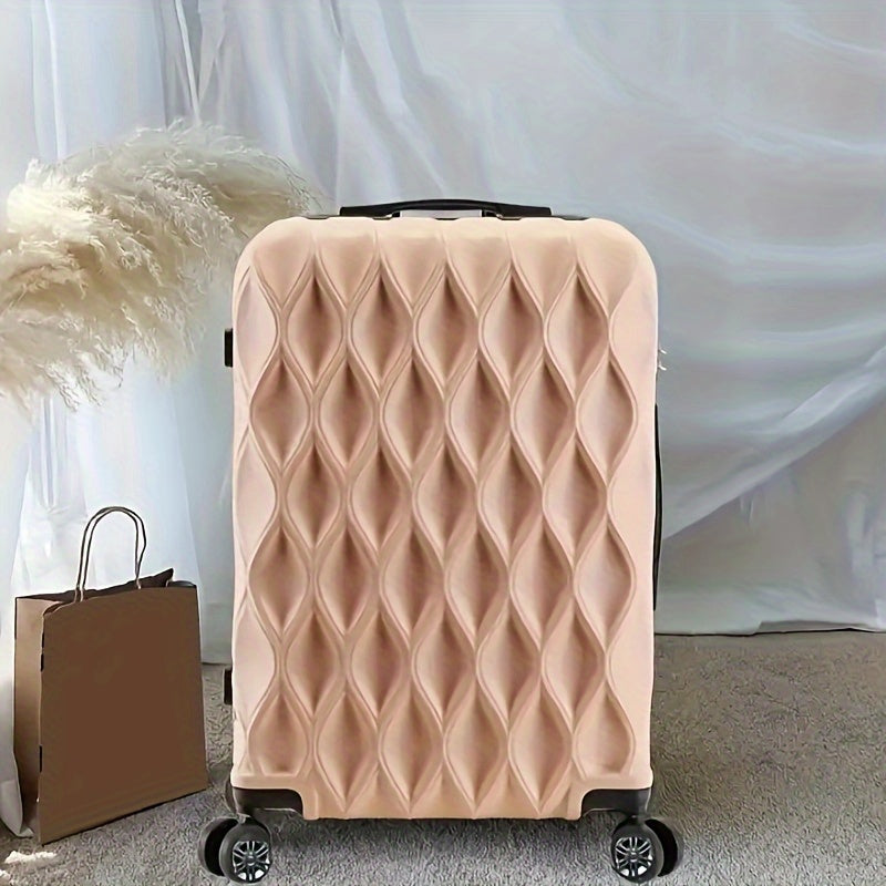 2-Piece ABS Hardside Luggage Set with Spinner Wheels 20 Inch White Lightweight Lockable