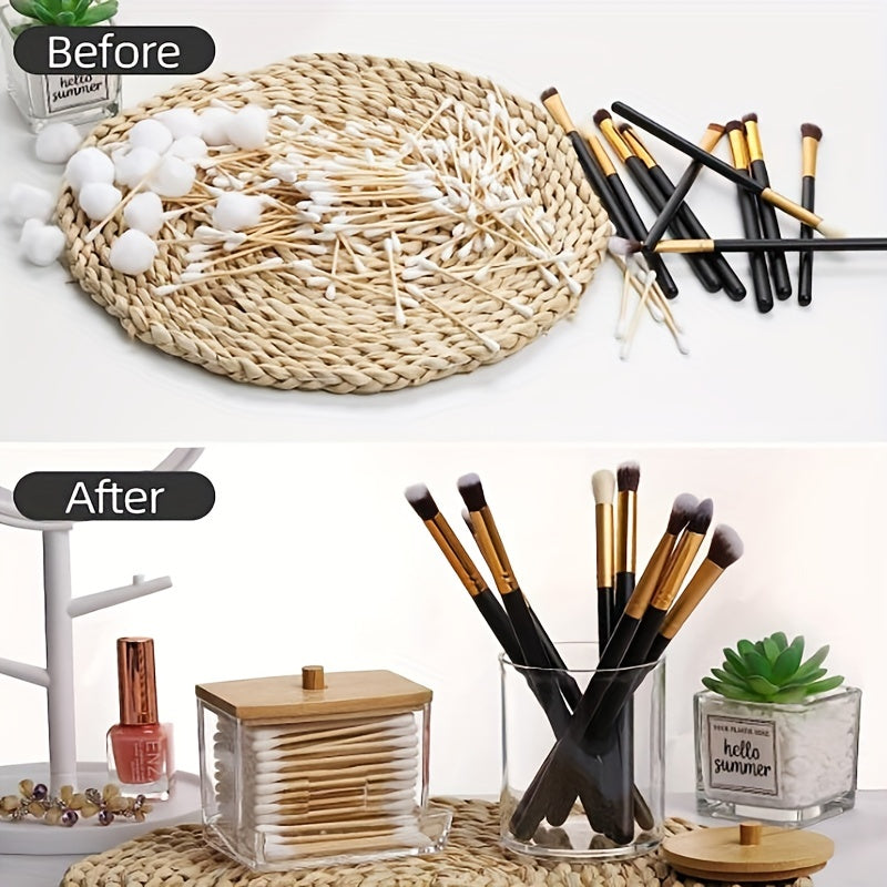 3-Piece Swab Dispenser Set for Bath Salts Makeup and Hair Accessories