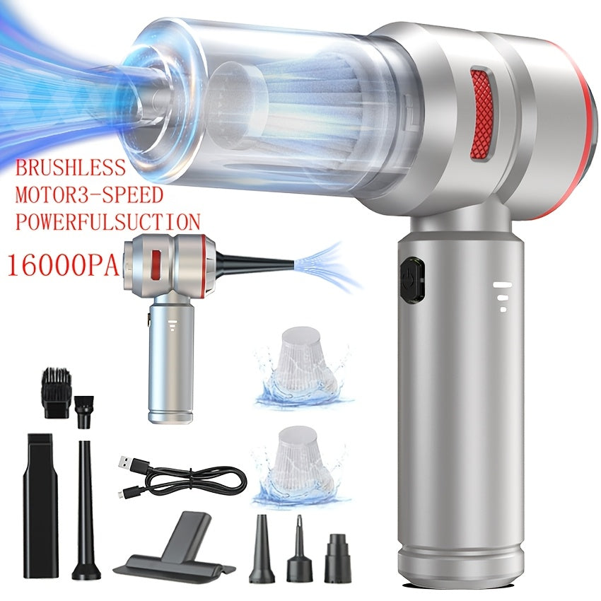 Aspiradora inalámbrica de mano para coche con alta potencia de succión y display de cubo de polvo