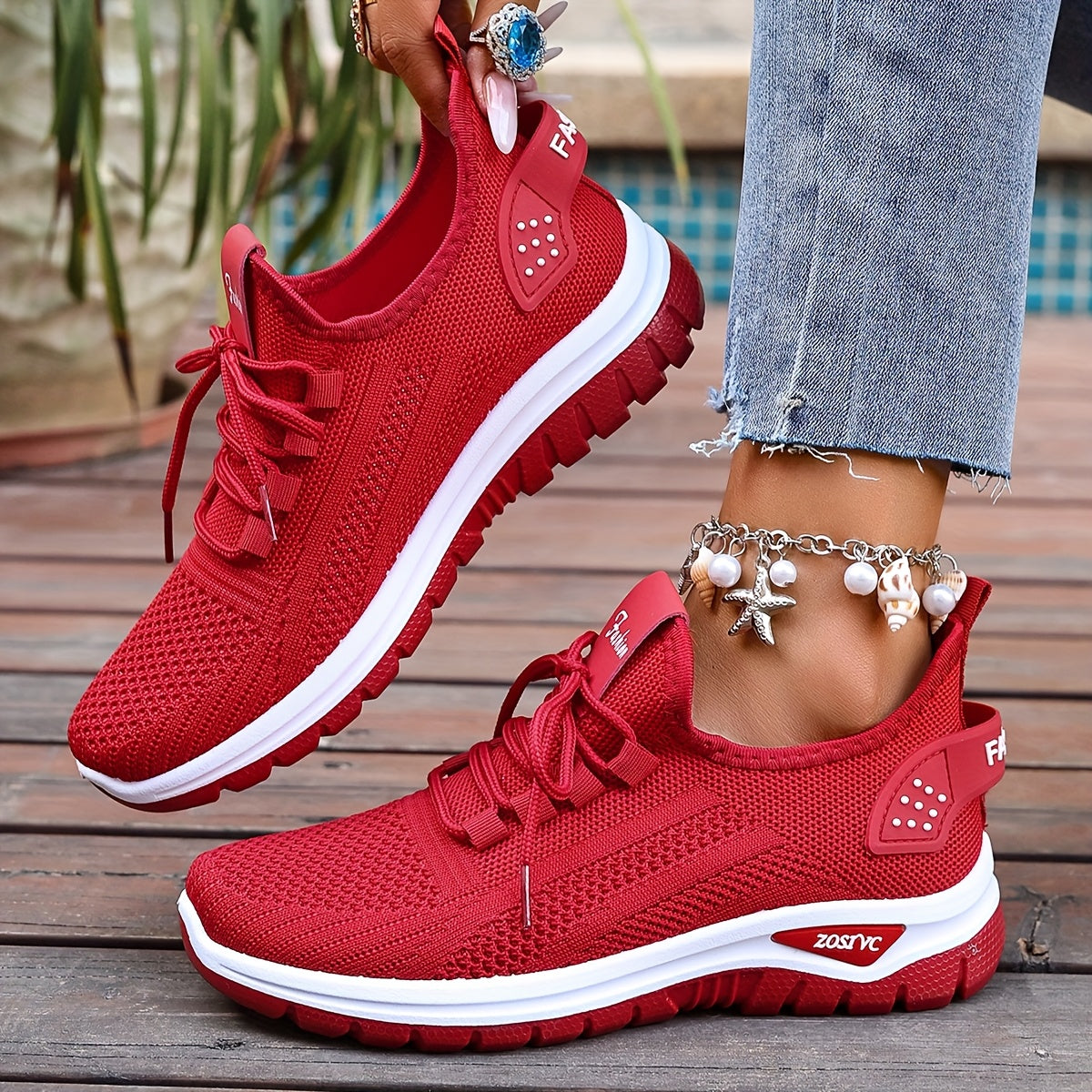 Women's Mesh Sneakers Lightweight Non-Slip Running Shoes White Casual Allseason