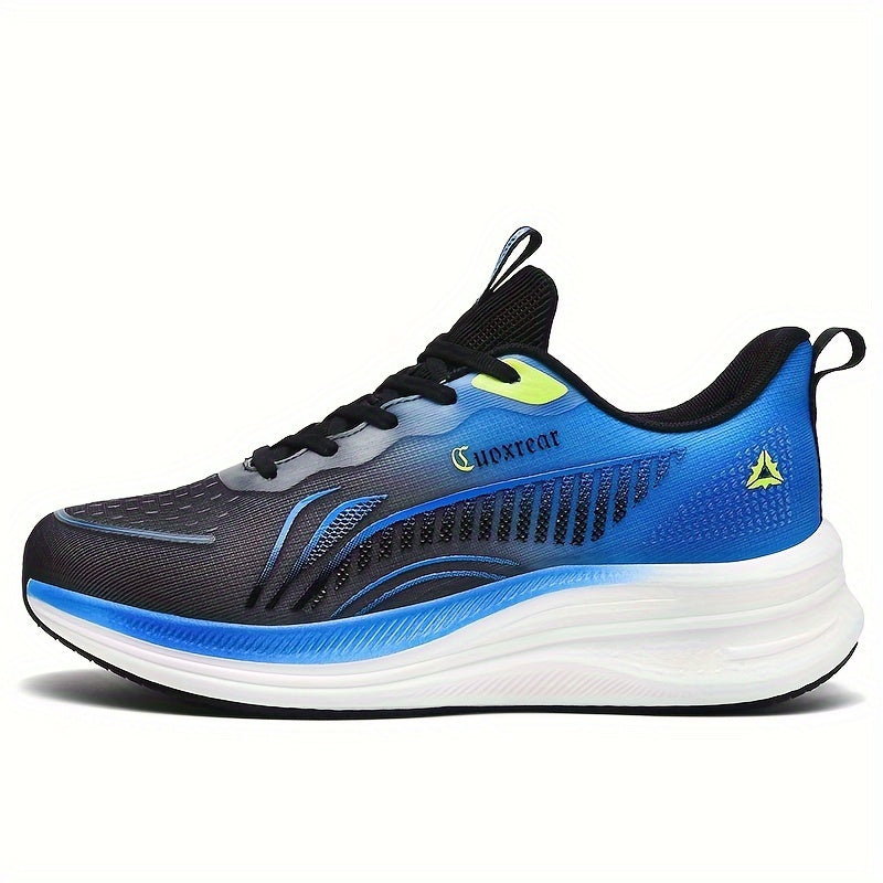 Men's Breathable Woven Platform Shoes for Outdoor Running Shock Absorbing