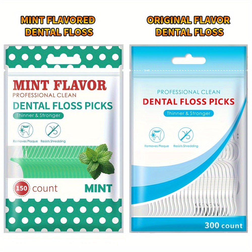 Diş ipi picklari Nane va Original interdental tozalash vositalari 50/150/300 dona
