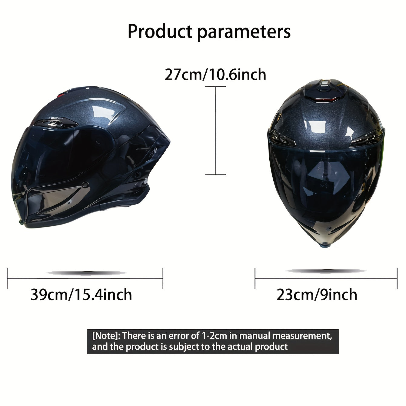 Full Face Motorcycle Helmet with Dual Visor Ventilation System and Quick Release for Men and Women