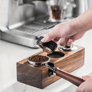 Wood Coffee Tamper Holder | Wooden Stand for 51/53/58mm Tamper, Anti-Slip