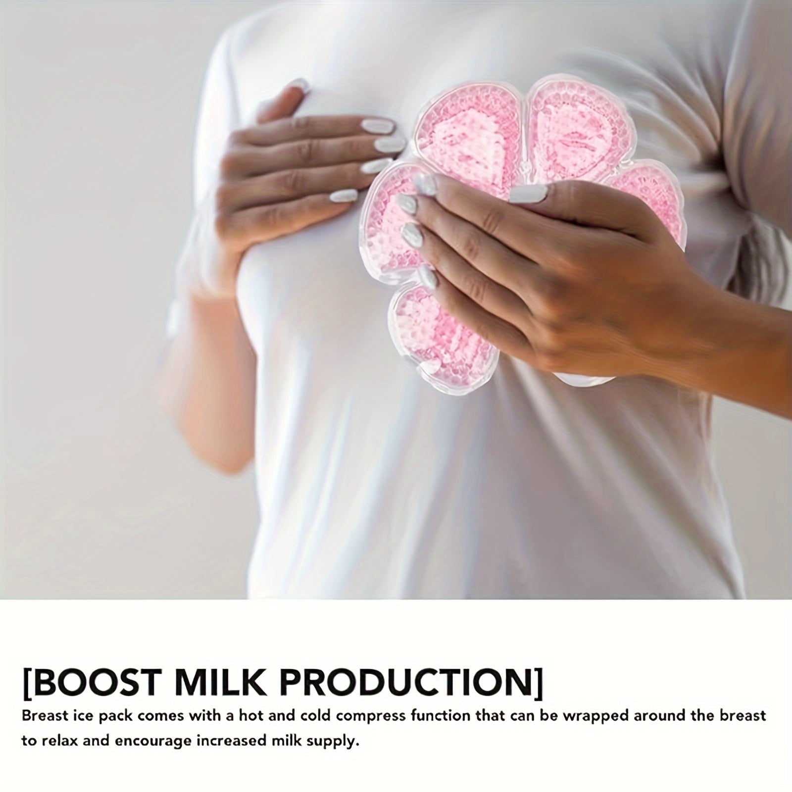 Pack de gel de pecho de felpa para unisex, conjunto de bolsas, calor y frío, leche, relajación