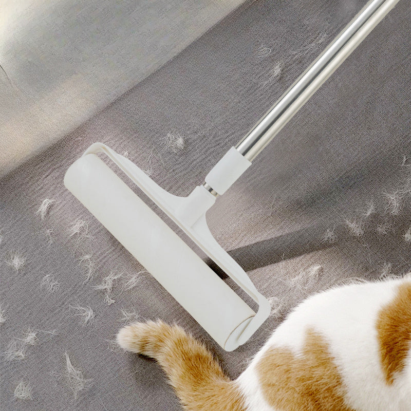 "Uzaytiriladigan Uzoq Tutqichli Lint Ruloni, Yashash Xonasi, Yotoqxona, Kiyimlar va To'shaklardan Soch va Hayvon Sochlarini Olib Tashlash uchun Mukammal - Pol va Gilamlarni Tozalash uchun Ajoyib, Elektr Energiya Talab Qilmaydi"