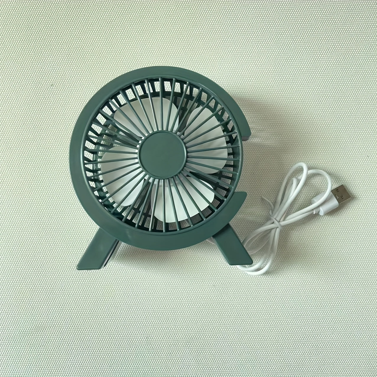 Pink Green White USB Desk Fan for Home Office Quiet Compact USB Powered