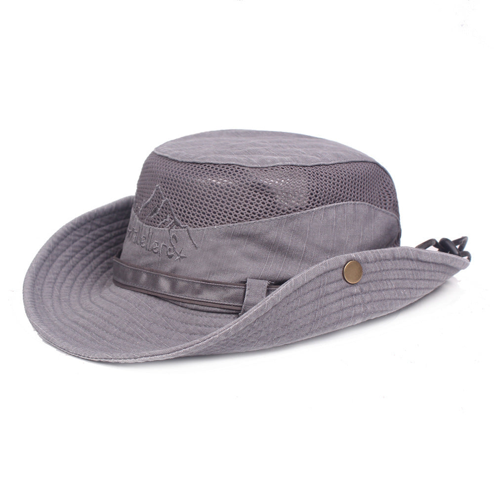 Men's Breathable Mesh Bucket Hat for Summer Hiking Fishing Beach Sun Protection