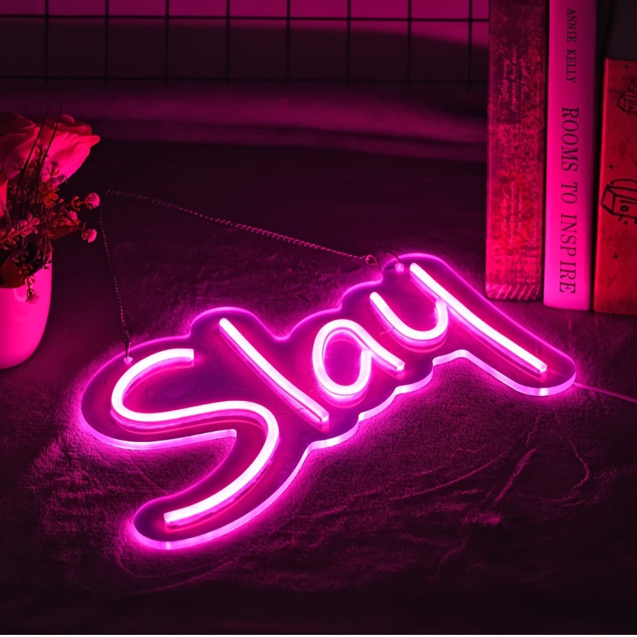 Neon Sign Light for Bedroom Wall Decor USB Powered LED Dorm Cute Bratz Aesthetic