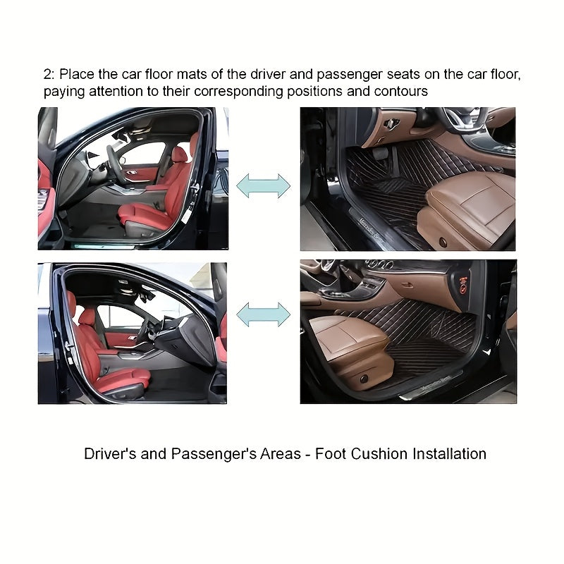 Customized PU Leather Car 3D Foot Mats All-Weather Wear-Resistant for SUVs
