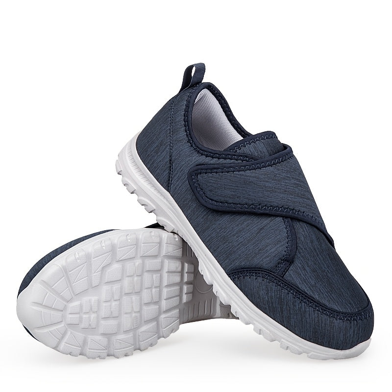 Men's Wide Fit Sneakers with Adjustable Straps for Swollen and Diabetic Feet