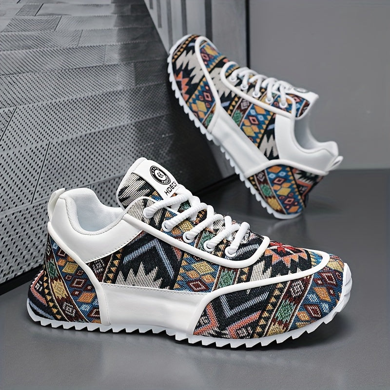 Women's Casual Sneakers Breathable PU Canvas Low Top Lace-Up Non-Slip All-Season