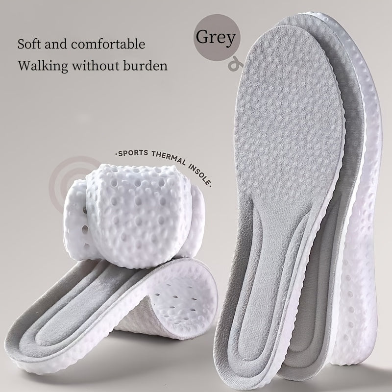 Unisex Winter Warm Sponge Insoles Non-Slip Breathable Thermal Footbeds